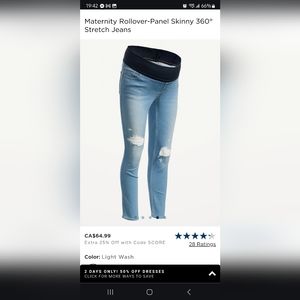 Old Navy Maternity Jeans. Size M